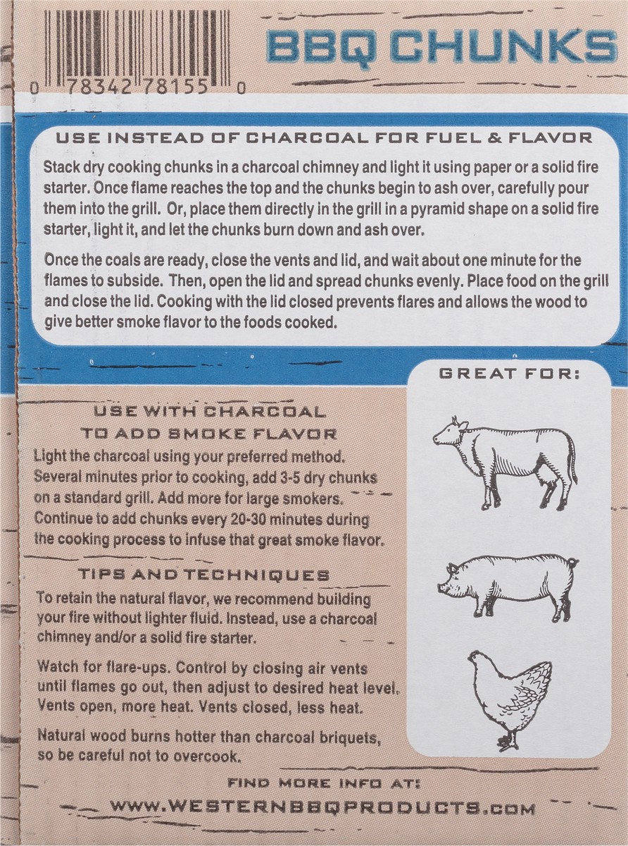 slide 7 of 11, Western Premium BBQ Products Hickory BBQ Cooking Chunks 1 ea, 1 ct
