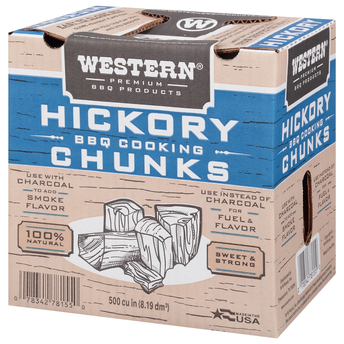 slide 5 of 11, Western Premium BBQ Products Hickory BBQ Cooking Chunks 1 ea, 1 ct