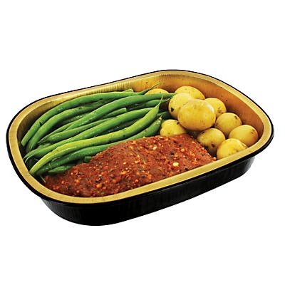 slide 1 of 1, H-E-B Meal Simple Steakhouse Salmon with Green Beans and Potatoes, 12 oz