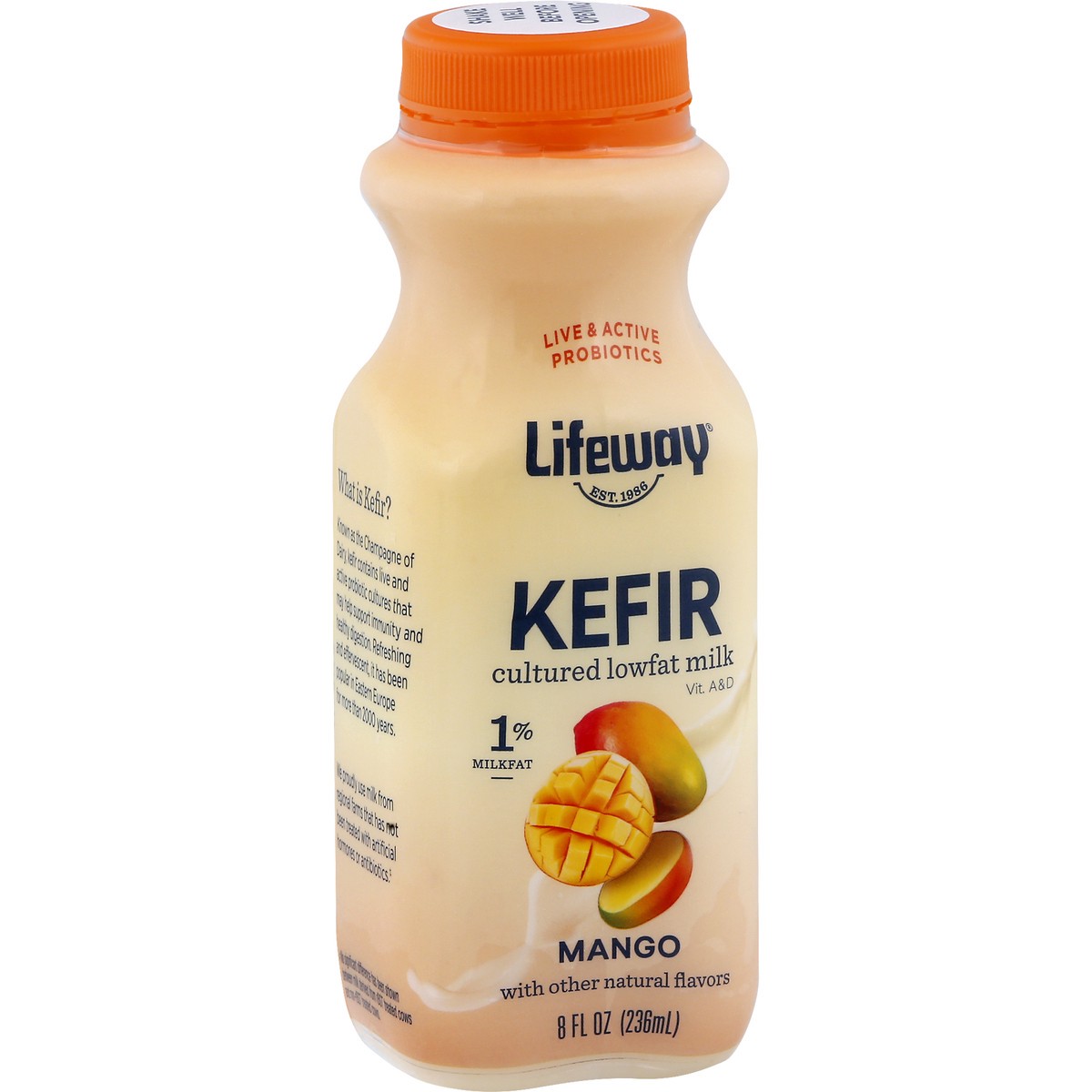 slide 6 of 11, Lifeway Low-Fat Mango Kefir, 8 oz