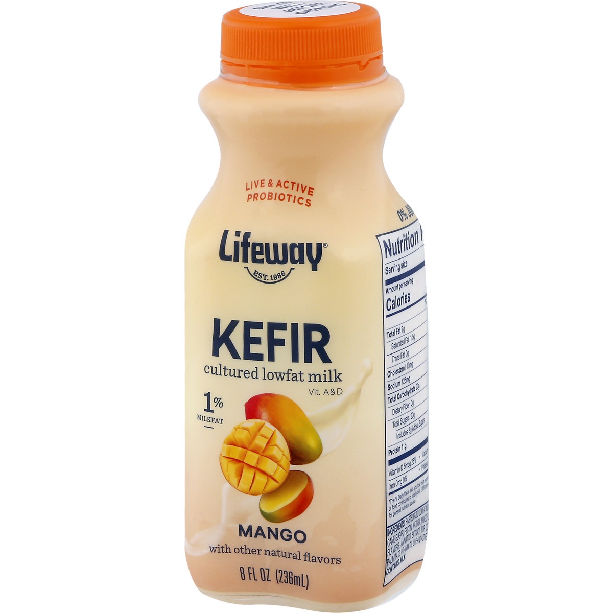 slide 3 of 11, Lifeway Low-Fat Mango Kefir, 8 oz