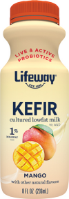 slide 1 of 11, Lifeway Low-Fat Mango Kefir, 8 oz