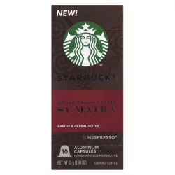 Starbucks By Nespresso Original Line Sumatra Capsules Box- 10 ct