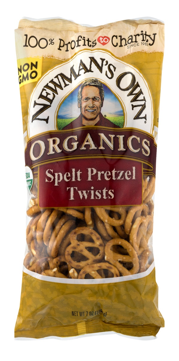 slide 1 of 1, Newman's Own Organic Spelt Pretzel Twists, 7 oz