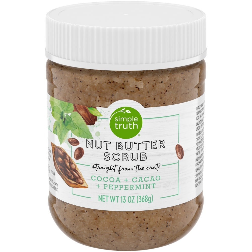 slide 1 of 1, Simple Truth Cocoa And Cacao Nut Butter Scrub, 13 oz