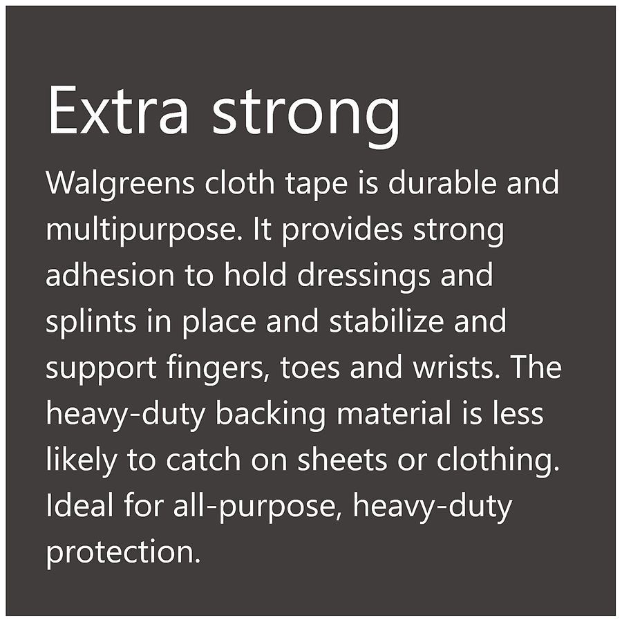slide 2 of 5, Walgreens Extra Strong Cloth Tape, 1 in x 10 yd