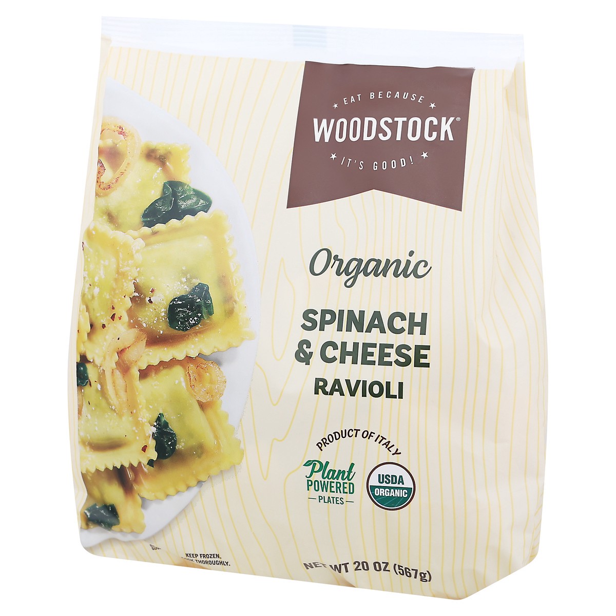 slide 4 of 13, Woodstock Organic Spinach & Cheese Ravioli 20 oz, 20 oz