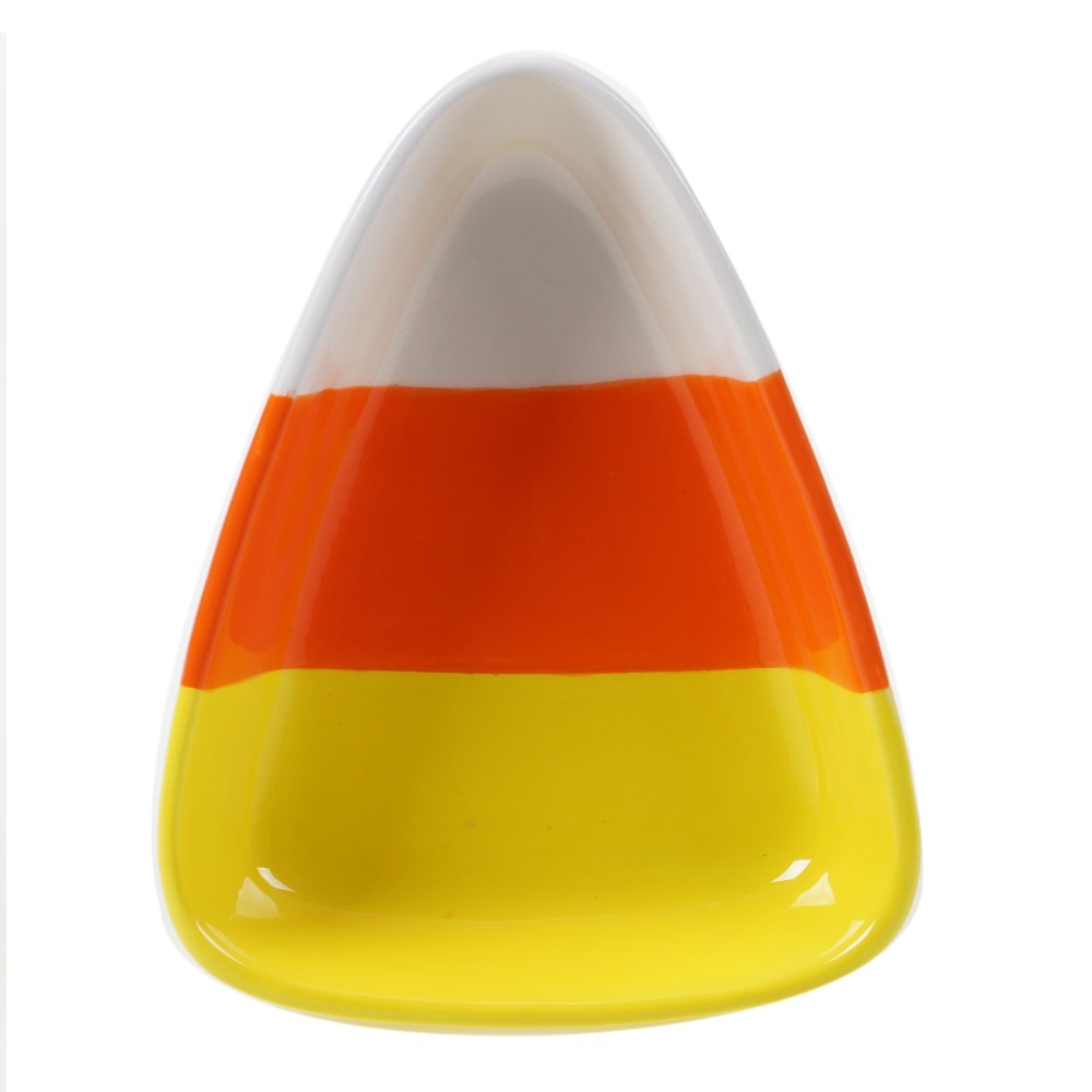 slide 1 of 1, Holiday Home Candy Corn Tidbit Plate, 1 ct