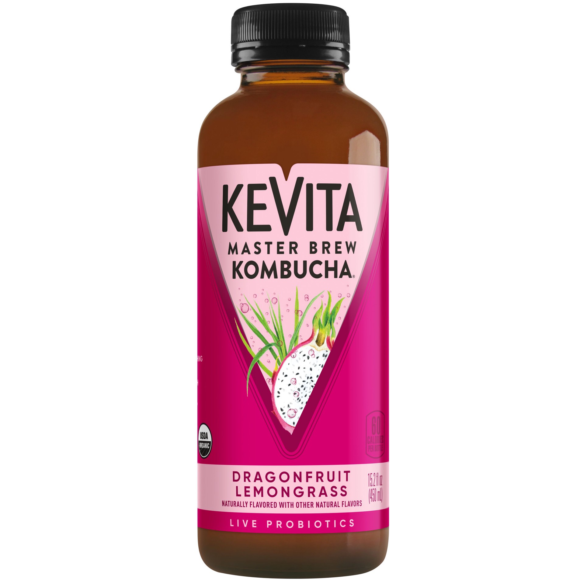 slide 1 of 2, KeVita Master Brew Kombucha Dragonfruit Lemongrass - 15.2 oz, 1 ct