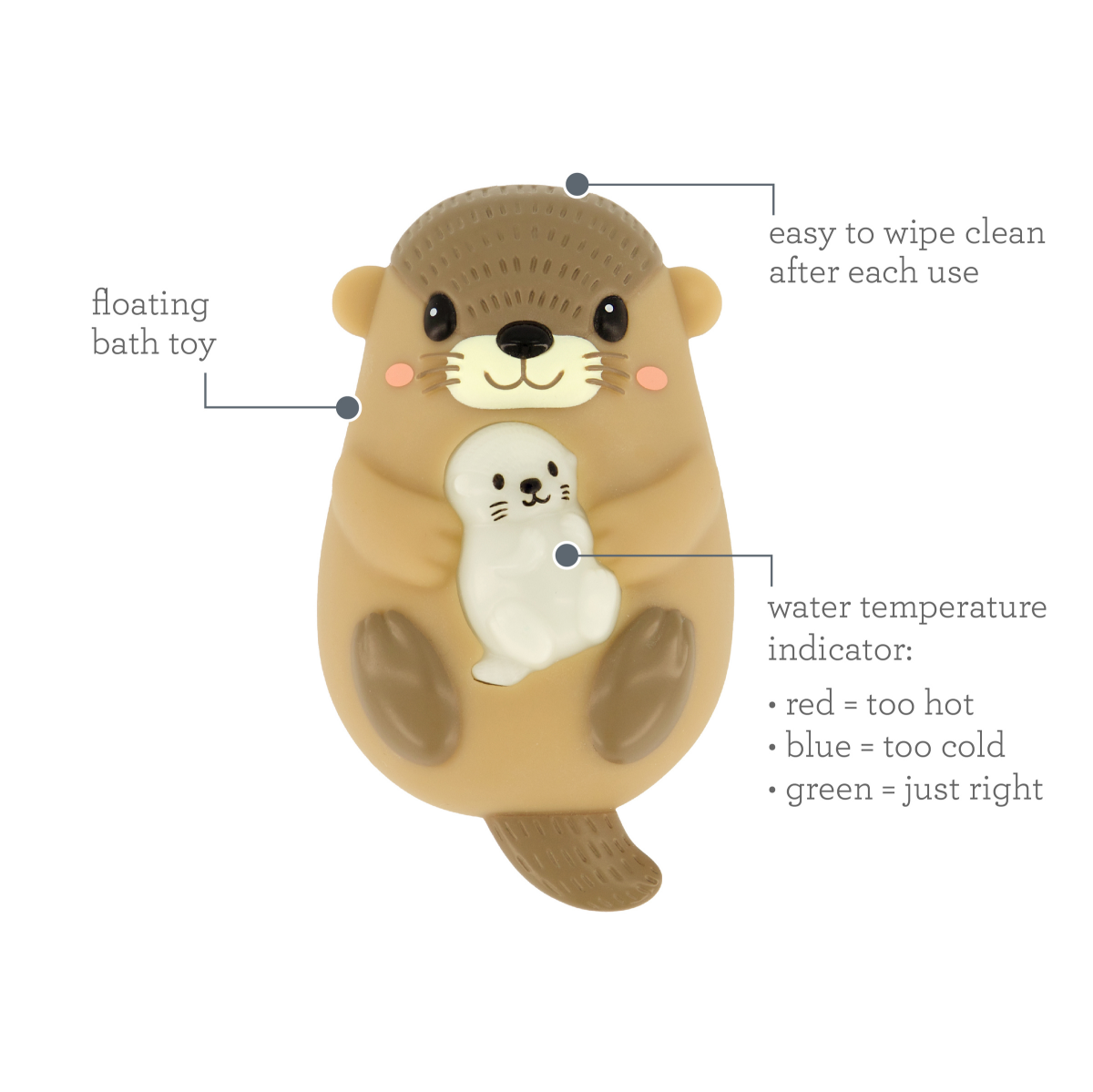 slide 5 of 5, Infantino Right Temp Light Up Otter, 1 ct