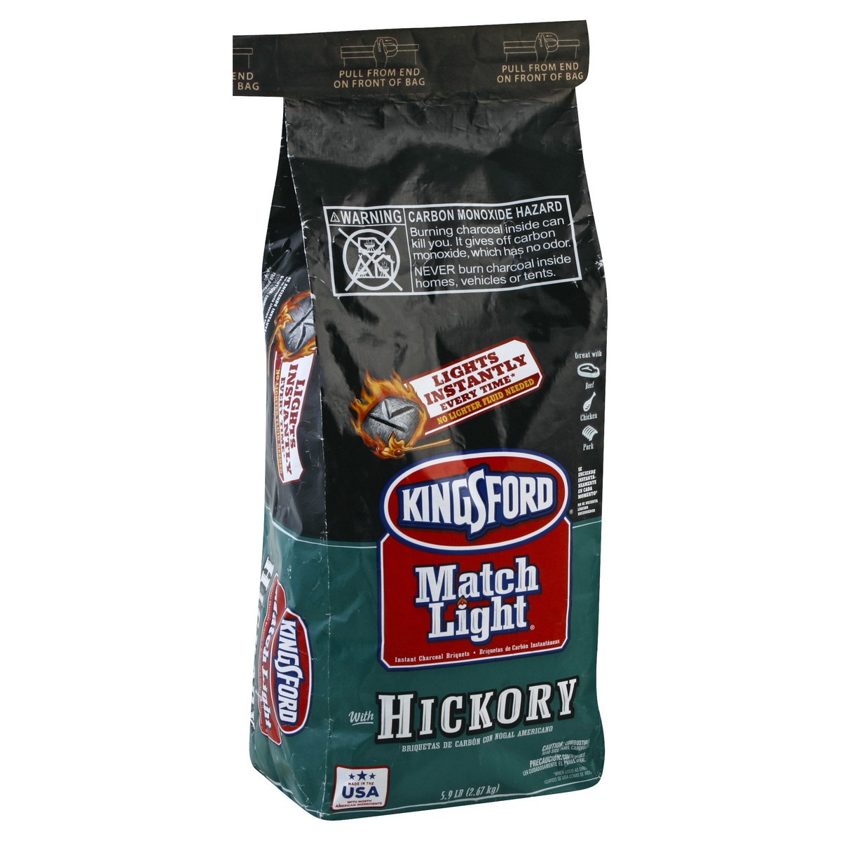 slide 3 of 6, Kingsford Instant Charcoal Briquets 5.9 lb, 5.90 lb