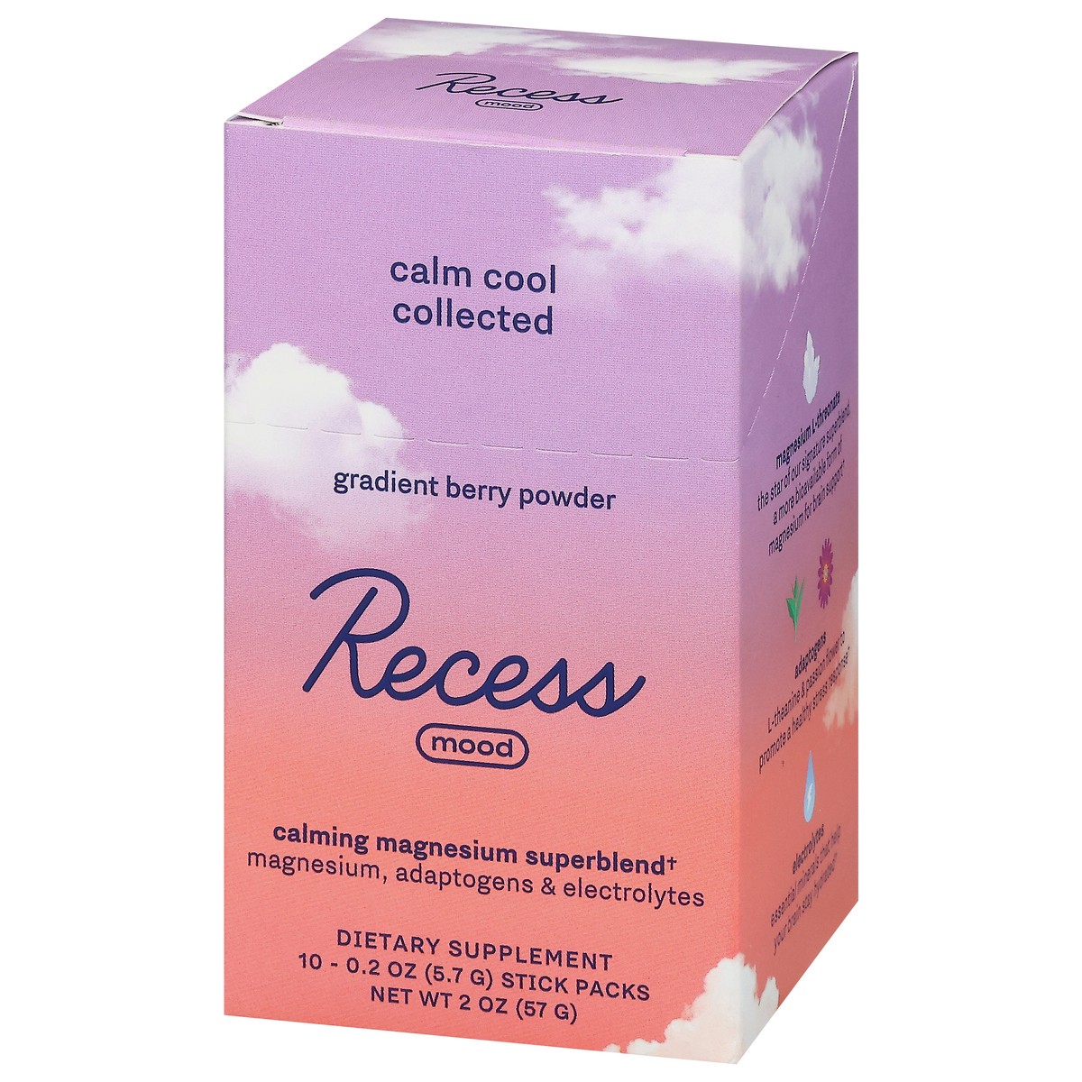slide 6 of 13, Recess Mood Gradient Berry Calming Magnesium Superblend Powder, 1 ct
