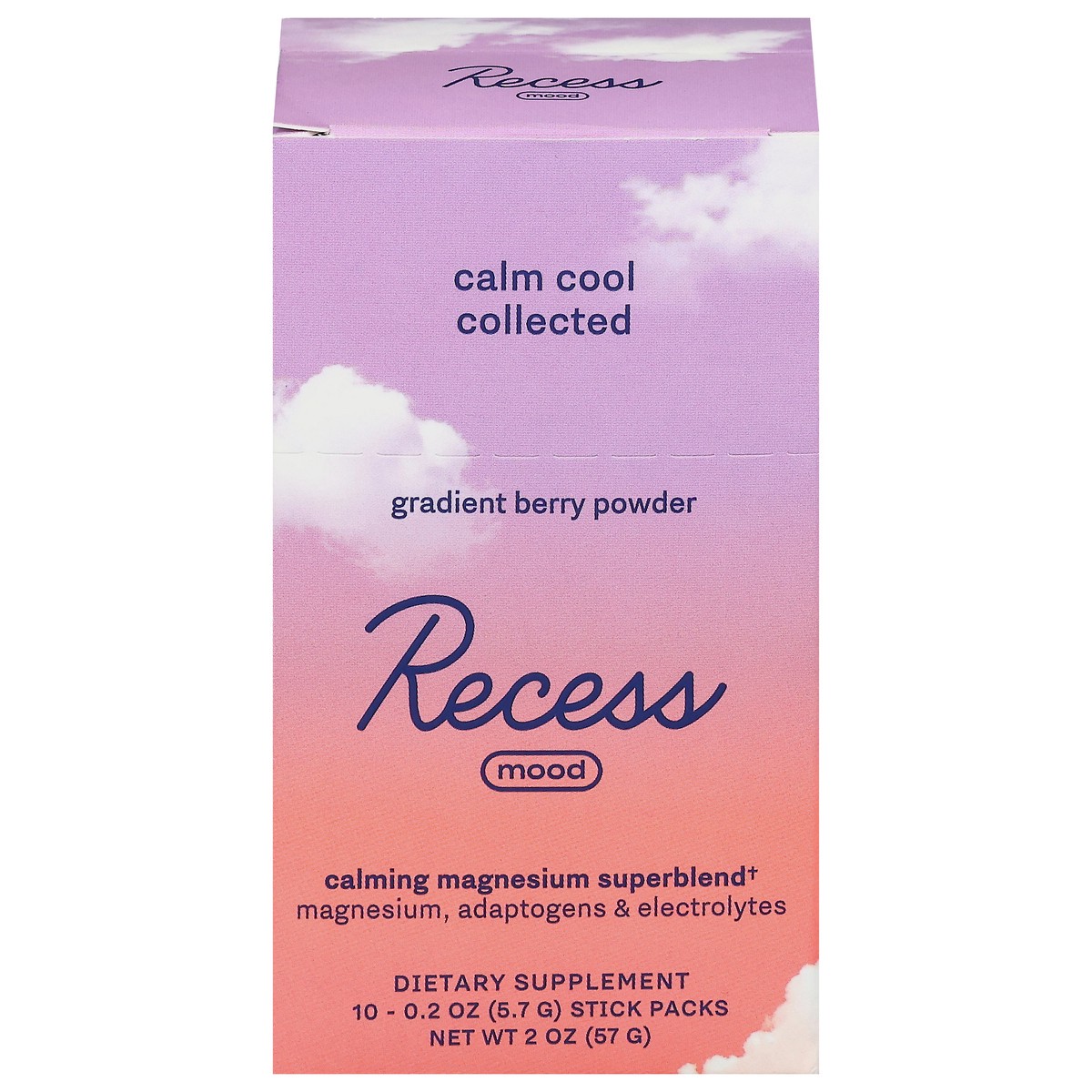slide 10 of 13, Recess Mood Gradient Berry Calming Magnesium Superblend Powder, 1 ct