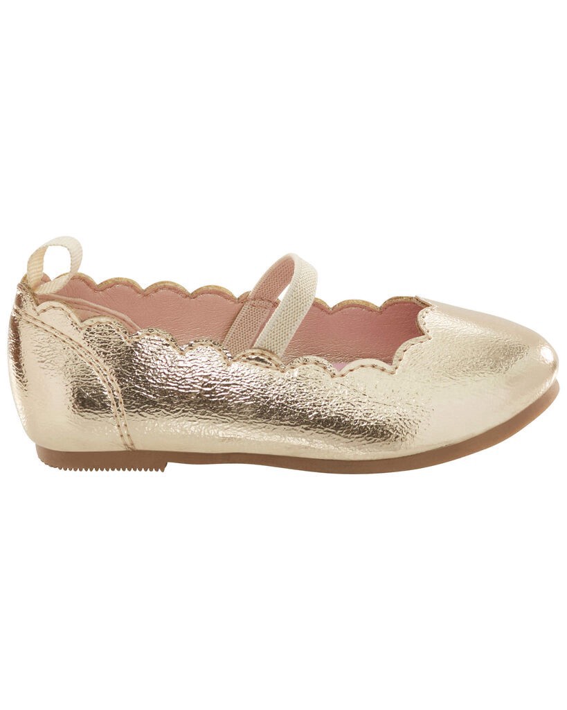 slide 4 of 6, Carter's Toddler Ballet Flats Gold 8, 1 ct