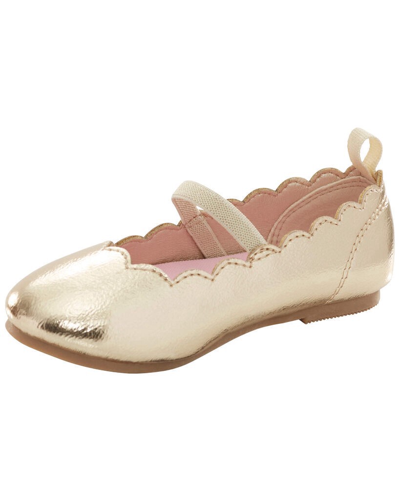 slide 3 of 6, Carter's Toddler Ballet Flats Gold 8, 1 ct