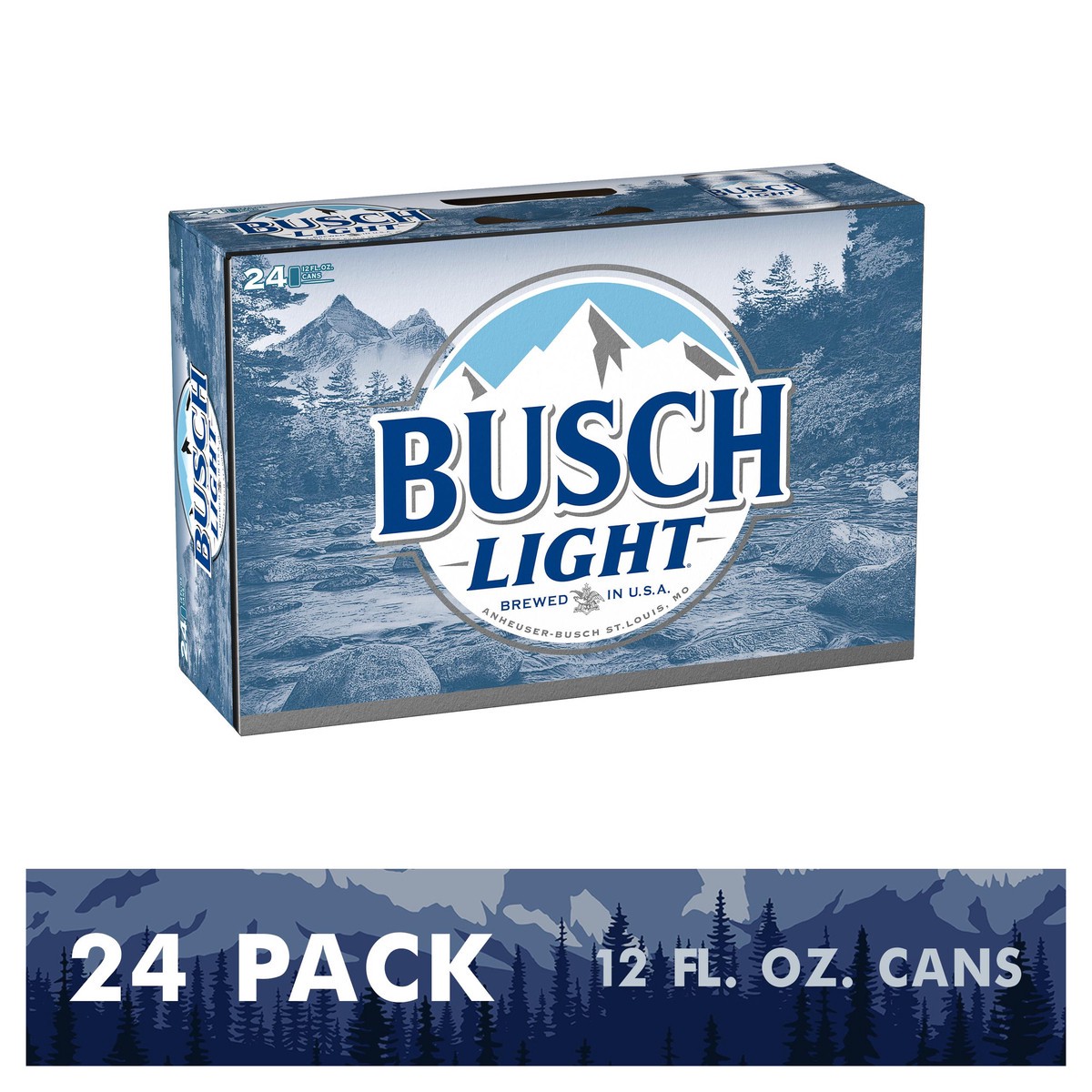 slide 1 of 40, Busch Beer, 24 Pack Beer, 12 FL OZ Cans, 4.1% ABV, 288 fl oz