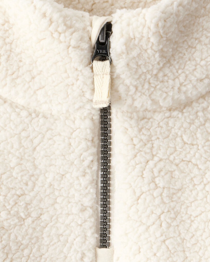 slide 2 of 2, Carter's Baby Girl DayDream Fleece Quarter-Zip Pullover Sweatshirt - White Cream 12M, 1 ct