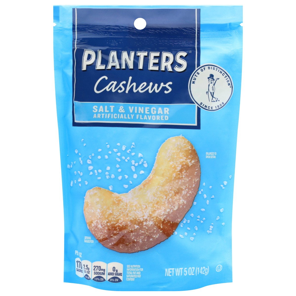 slide 2 of 13, Planters Salt & Vinegar Cashews 5 oz, 5 oz