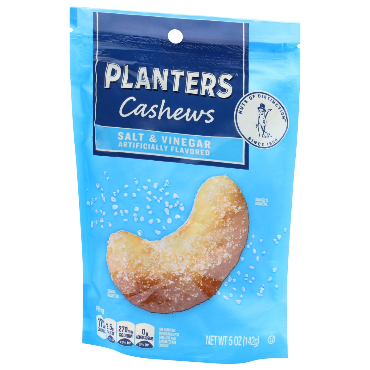 slide 6 of 13, Planters Salt & Vinegar Cashews 5 oz, 5 oz