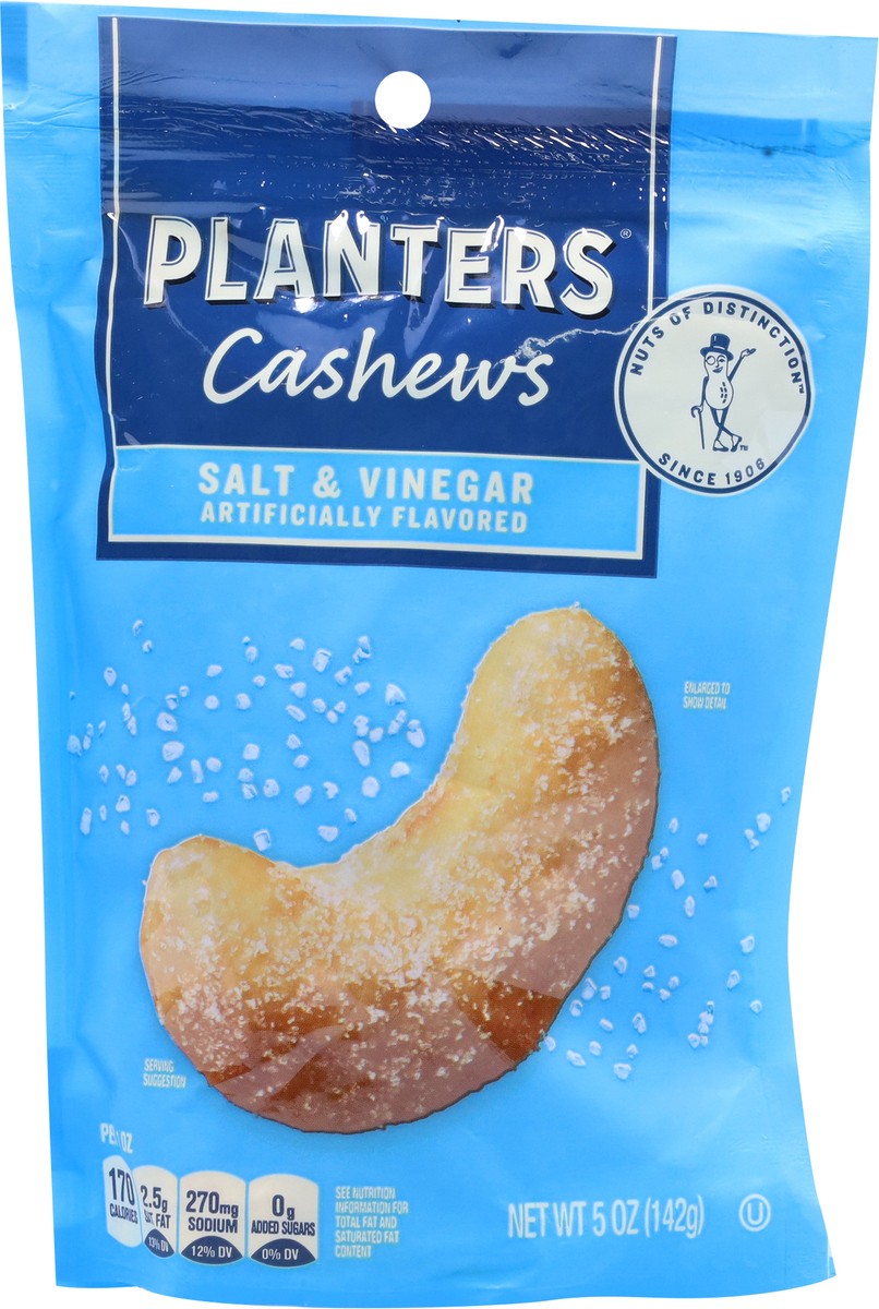 slide 7 of 13, Planters Salt & Vinegar Cashews 5 oz, 5 oz