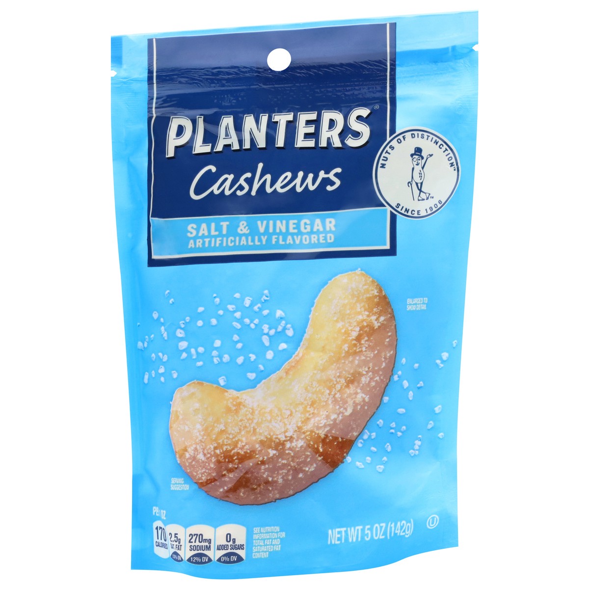 slide 9 of 13, Planters Salt & Vinegar Cashews 5 oz, 5 oz