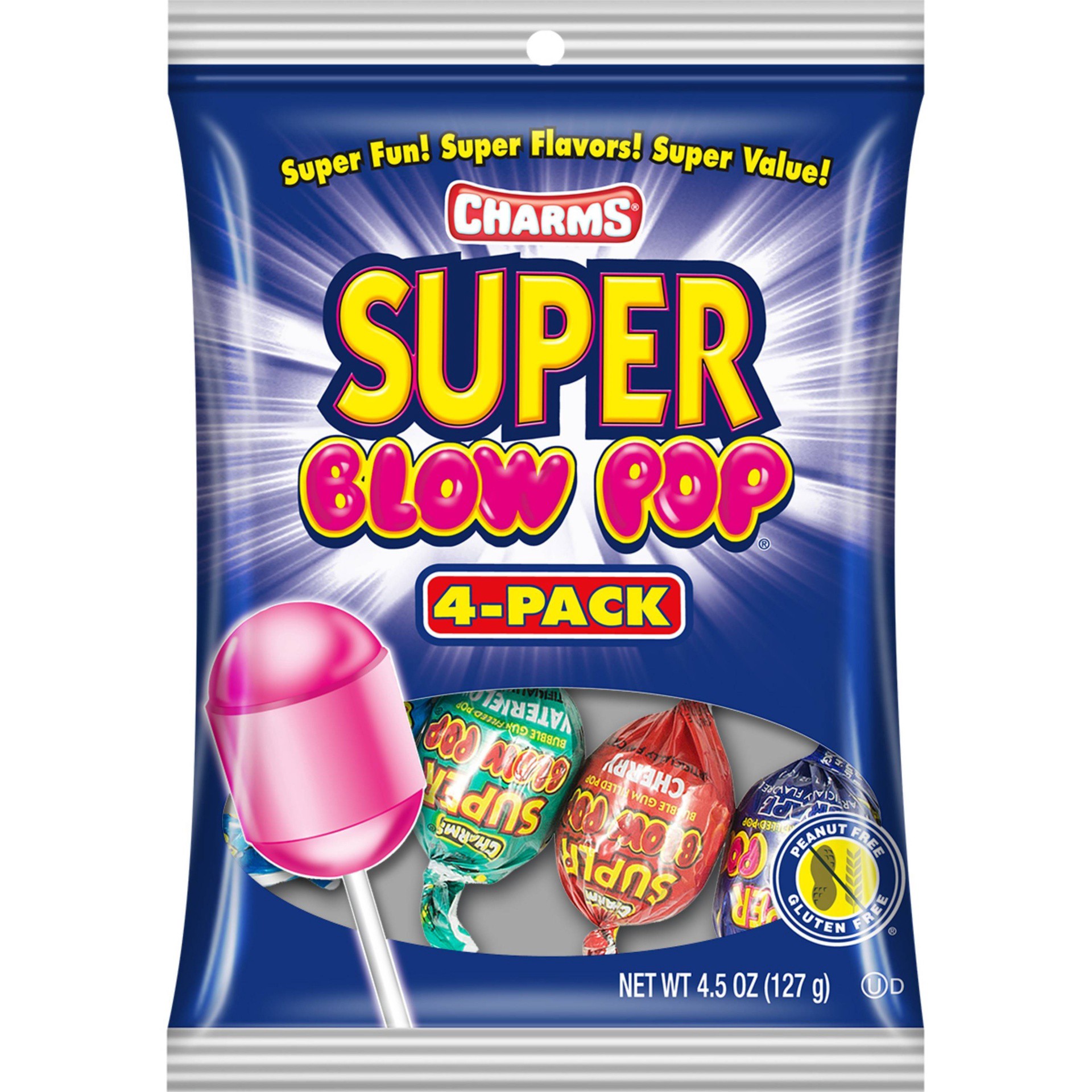 slide 1 of 6, Charms Super Blow Pops, 1 ct