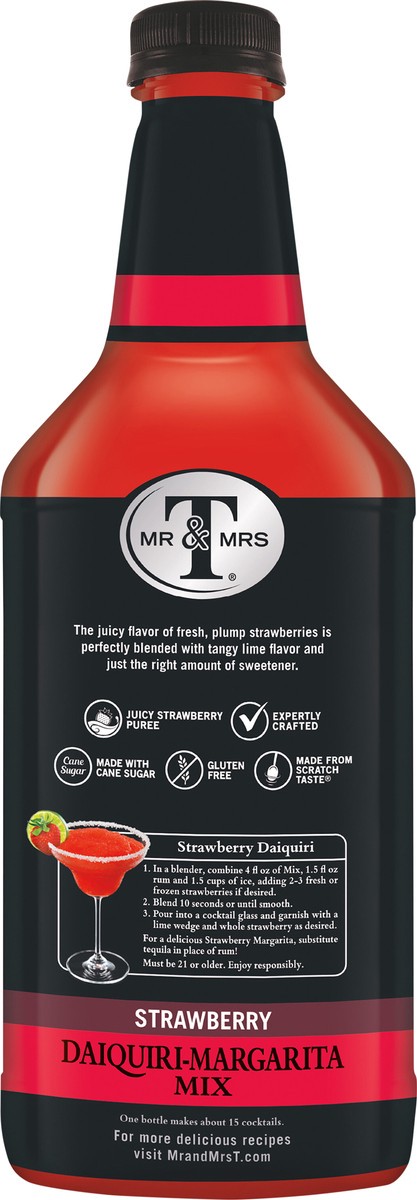 slide 2 of 7, Mr & Mrs T Strawberry Daiquiri Margarita Mix- 59.2 fl oz, 1.75 liter