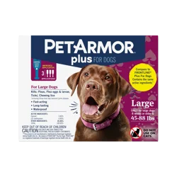 PetArmor Plus for Large Dogs 45-88 lbs, Flea and Tick Protection for Dogs, 3-Month Supply