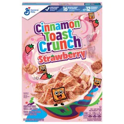 Cinnamon Toast Crunch Breakfast Cereal, Crispy Strawberry Cereal, 12 oz