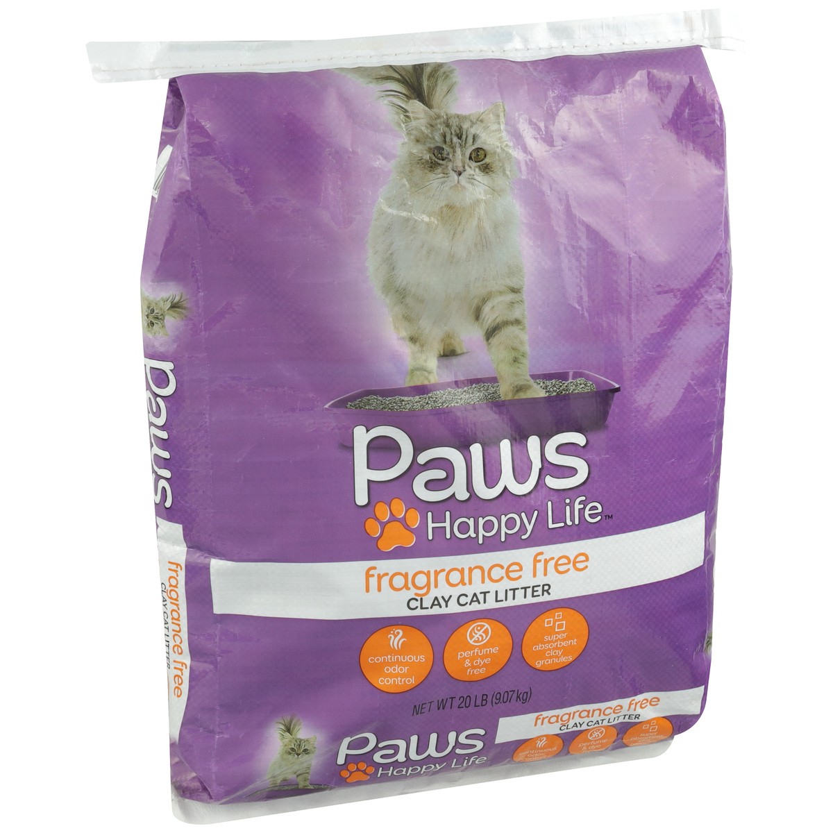 slide 5 of 9, Paws Happy Life Uscented Cat Litter, 20 lb