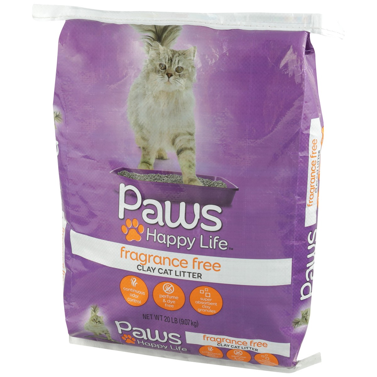 slide 9 of 9, Paws Happy Life Uscented Cat Litter, 20 lb