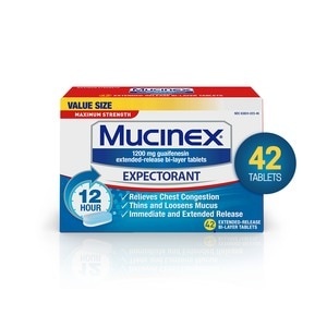 slide 1 of 1, Mucinex Maximum Strength 12-Hour Chest Congestion Expectorant Tablets, 42Ct, 42 ct