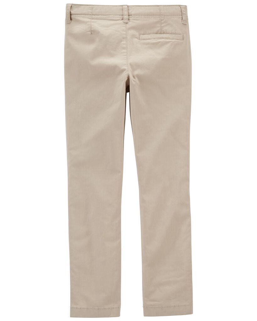 slide 2 of 2, Oshkosh Kid Slim Stretch Chino Pants Khaki 7, 1 ct
