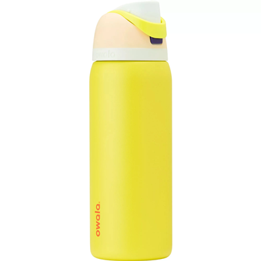 slide 1 of 1, Owala 32oz Freesip Stainless Steel Water Bottle With Straw In Lemon Limeade, 32 oz