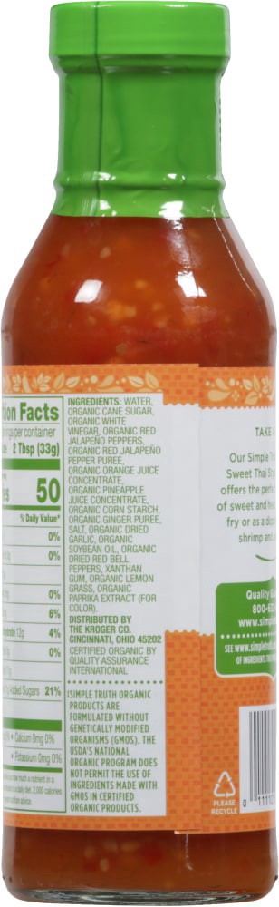 slide 2 of 6, Simple Truth Organic Sweet Thai Style Chili Sauce - 14 oz, 14 oz
