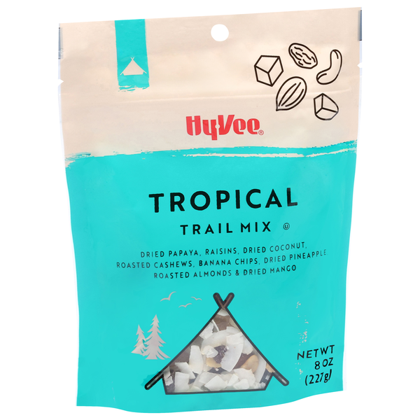 slide 1 of 1, Hy-Vee Trail Mix, Tropical, 8 oz