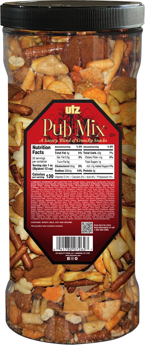 slide 6 of 7, Utz 20 oz Utz Pub Mix Barrel, 20 oz