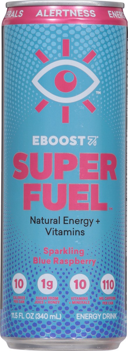 slide 7 of 9, Eboost Super Fuel Sparkling Blue Raspberry Beverage- 11.5 fl oz, 11.5 fl oz
