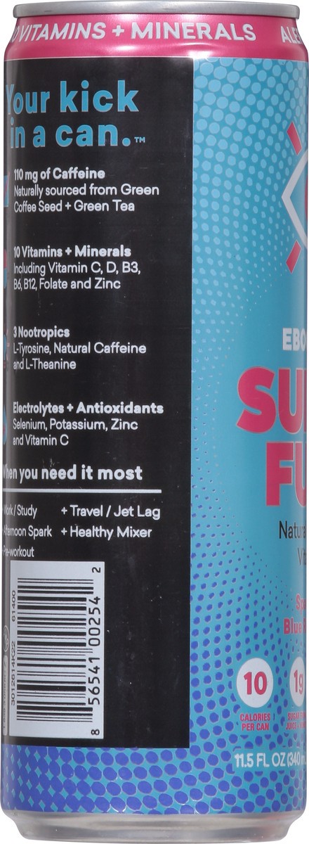 slide 5 of 9, Eboost Super Fuel Sparkling Blue Raspberry Beverage- 11.5 fl oz, 11.5 fl oz