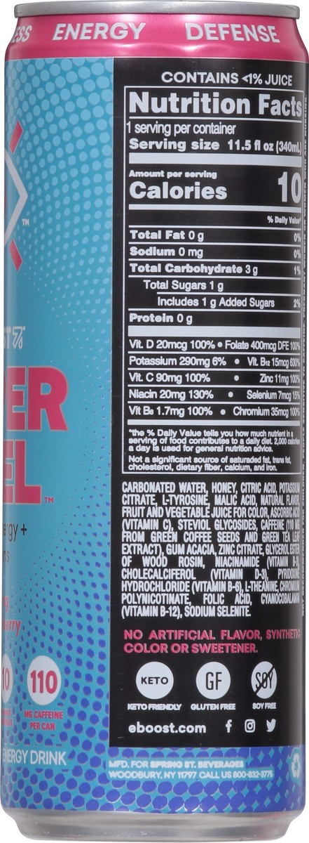slide 2 of 9, Eboost Super Fuel Sparkling Blue Raspberry Beverage- 11.5 fl oz, 11.5 fl oz