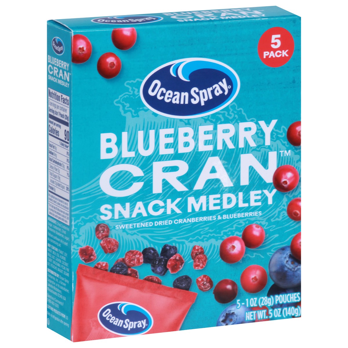 slide 2 of 9, Ocean Spray Blueberry Cran Snack Medley 5 - 1 oz Pouches, 5 oz