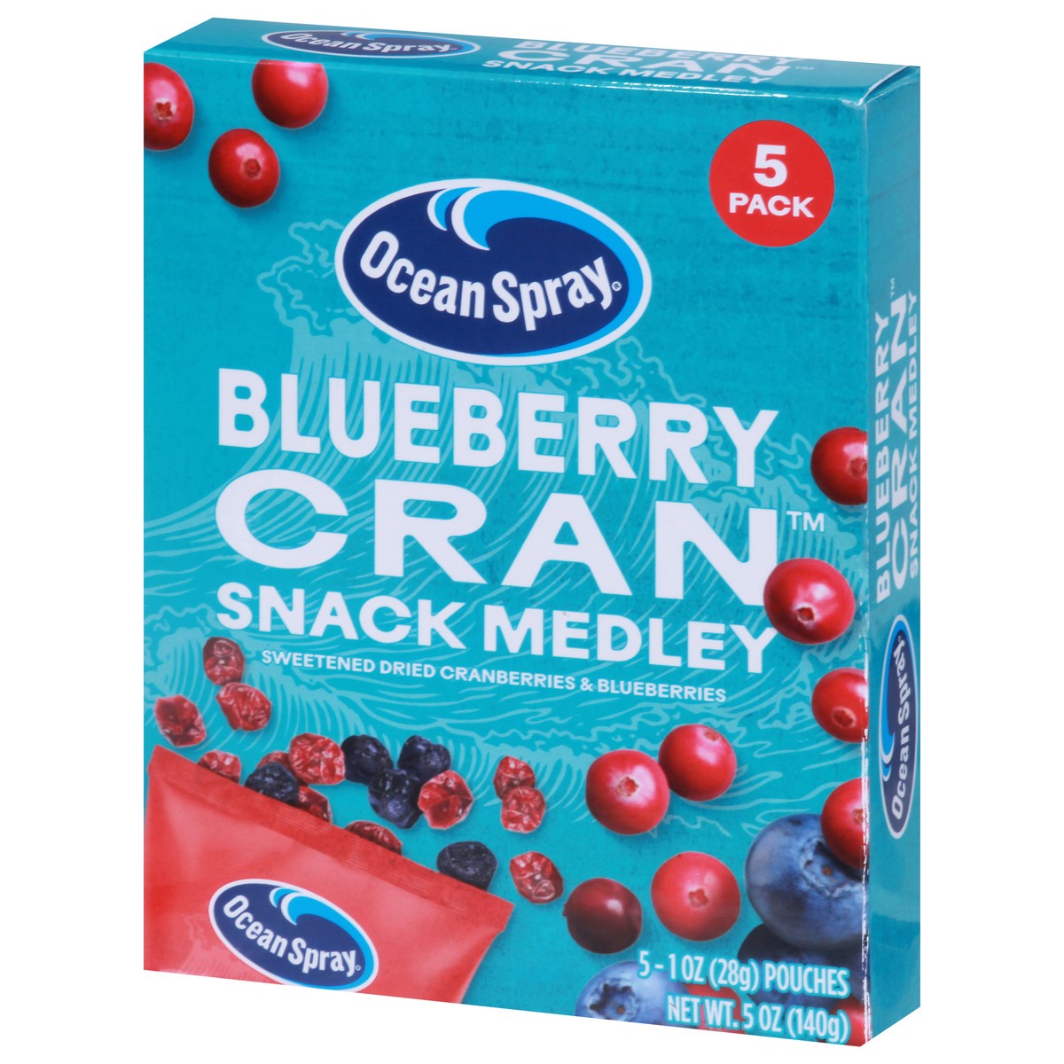 slide 3 of 9, Ocean Spray Blueberry Cran Snack Medley 5 - 1 oz Pouches, 5 oz