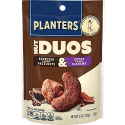 Planters Nut Duos Espresso/Cocoa Flavored Hazelnut & Cashews 5 oz