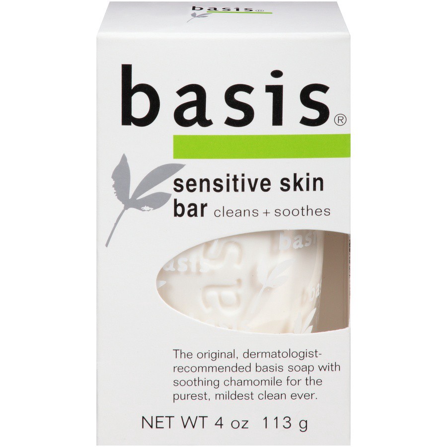 slide 1 of 7, Basis Basis Sensitive Skin Bar Soap, 4 oz