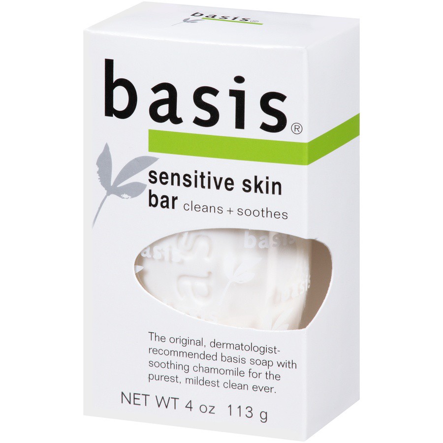 slide 3 of 7, Basis Basis Sensitive Skin Bar Soap, 4 oz