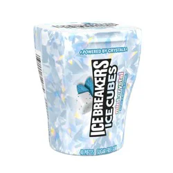 Ice Breakers Ice Cubes Sugar Free Mint Crystal Gum 40 Each