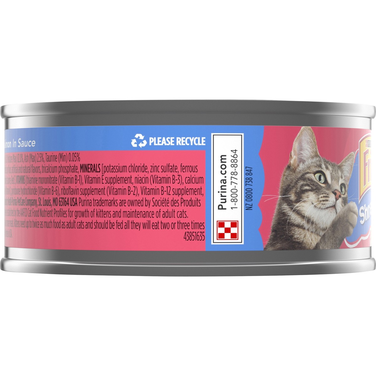 slide 14 of 14, Friskies Purina Friskies Wet Cat Food, Shreds With Salmon in Sauce, 5.5 oz