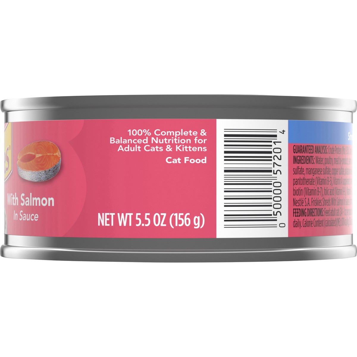 slide 11 of 14, Friskies Purina Friskies Wet Cat Food, Shreds With Salmon in Sauce, 5.5 oz