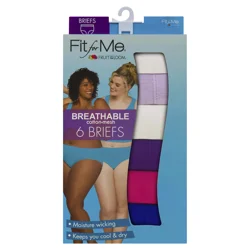 Fruit of the Loom Women's Plus Fit for Me Breathable Cotton-Mesh Brief Underwear, Size: 9