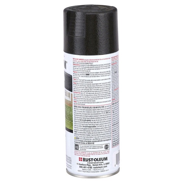 slide 5 of 9, Rust-Oleum Stops Rust Hammered, Black, 12 oz